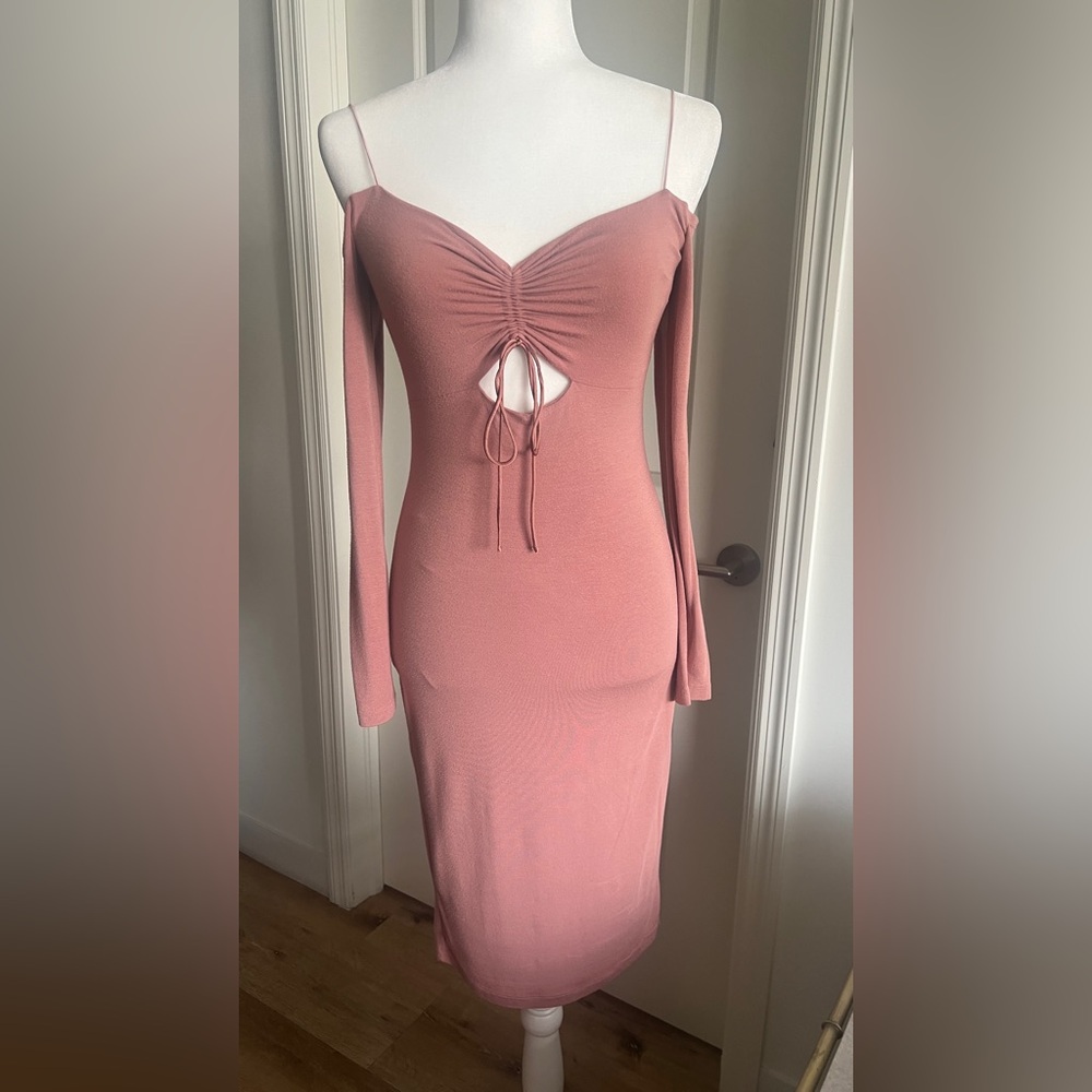 T by Alexander Wang Dusty Rose Long Sleeve Dress